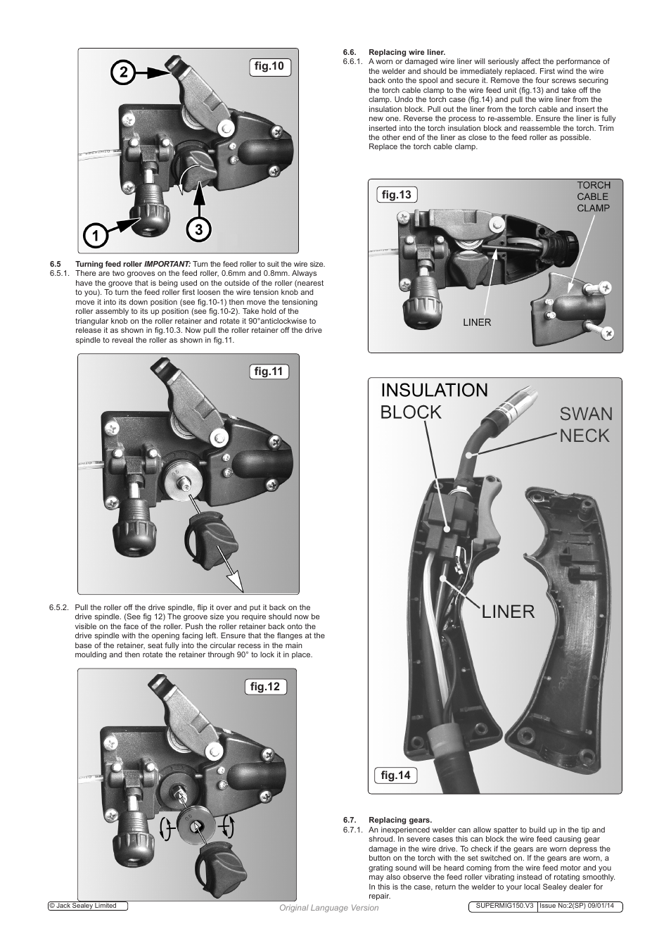 Fig.14 fig.13 | Sealey SUPERMIG150 User Manual | Page 5 / 6
