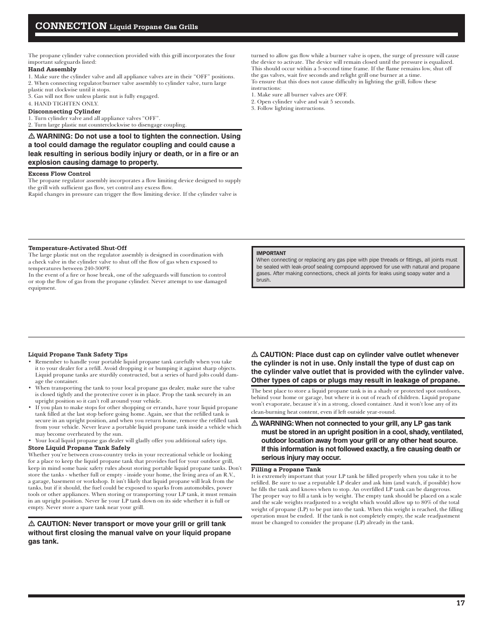 Connection | Ducane 4400 User Manual | Page 17 / 72