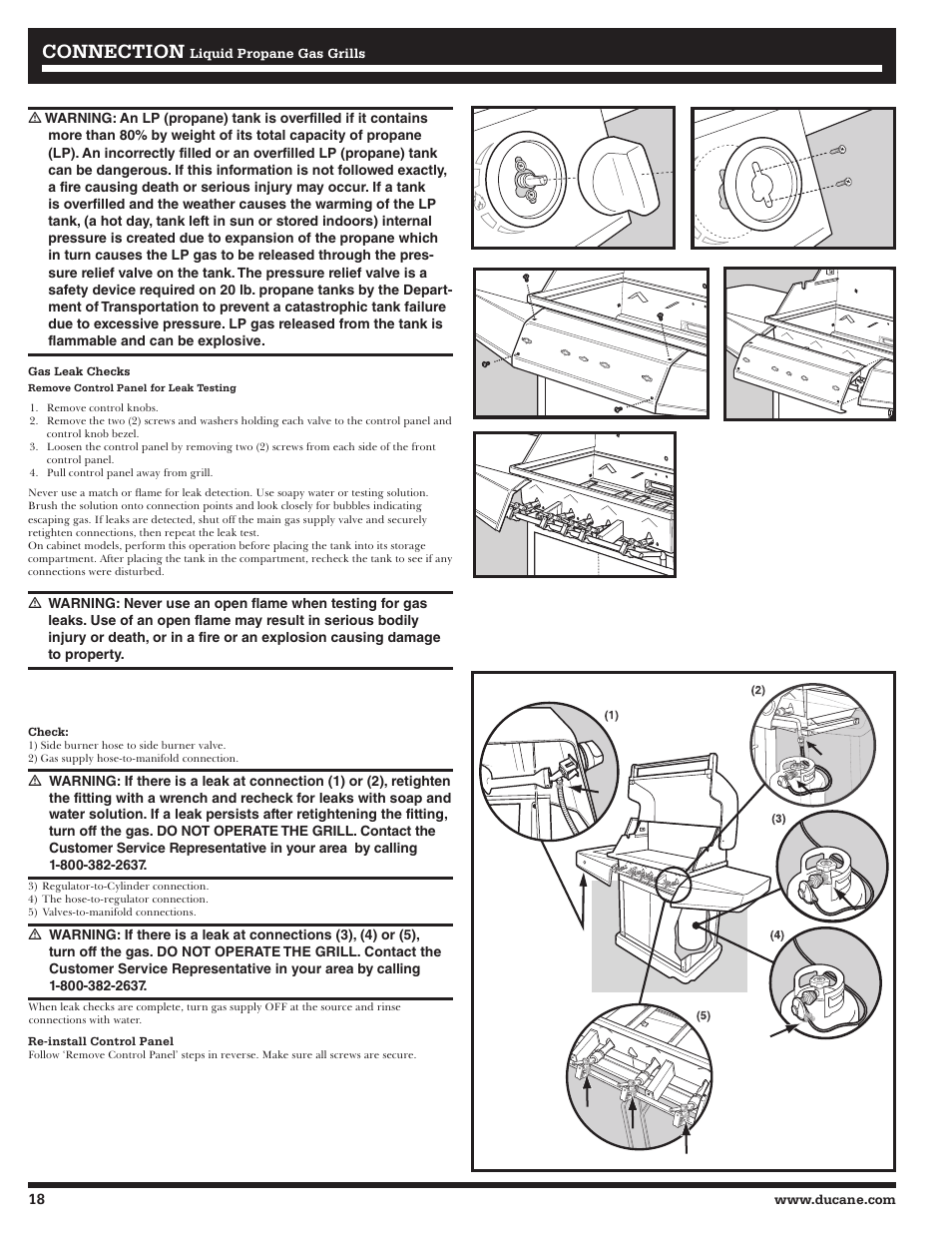 Connection | Ducane 4400 User Manual | Page 18 / 72