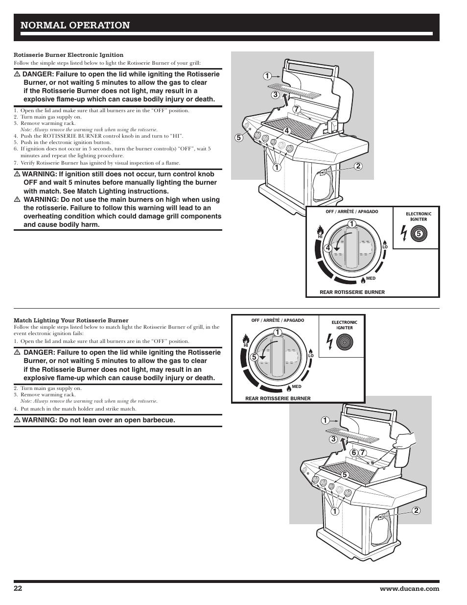 Normal operation | Ducane 4400 User Manual | Page 22 / 72