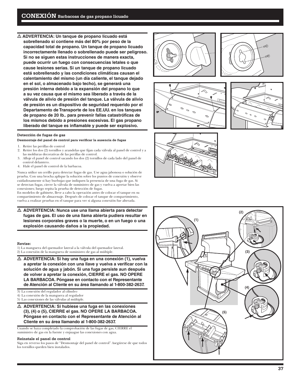 Conexión | Ducane 4400 User Manual | Page 37 / 72