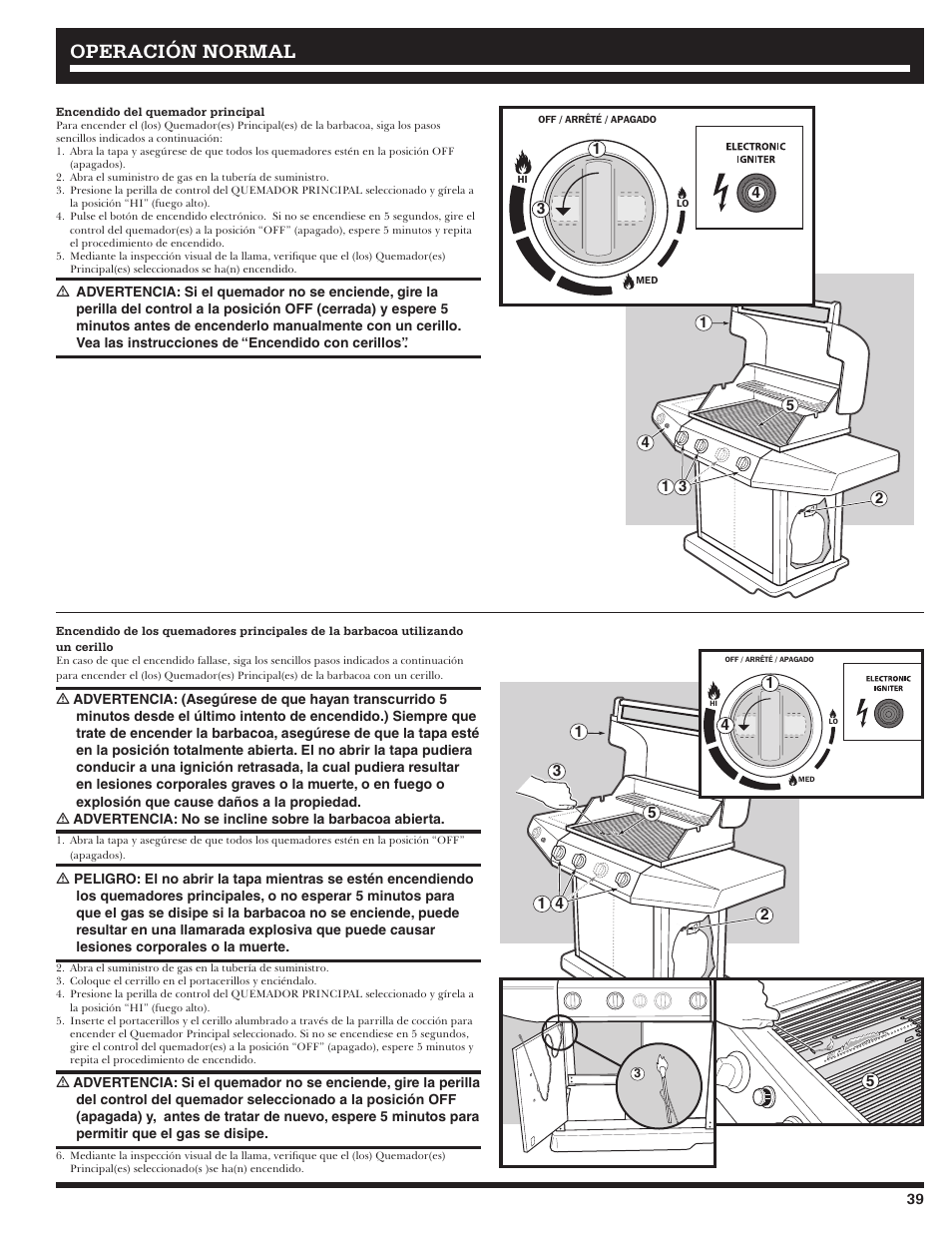 Operación normal | Ducane 4400 User Manual | Page 39 / 72