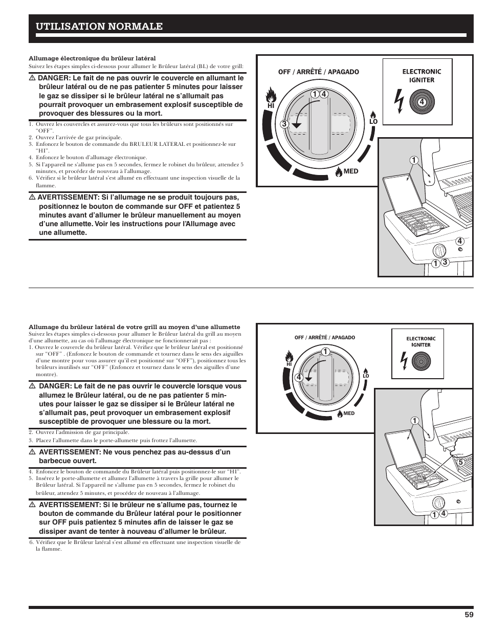 Utilisation normale | Ducane 4400 User Manual | Page 59 / 72