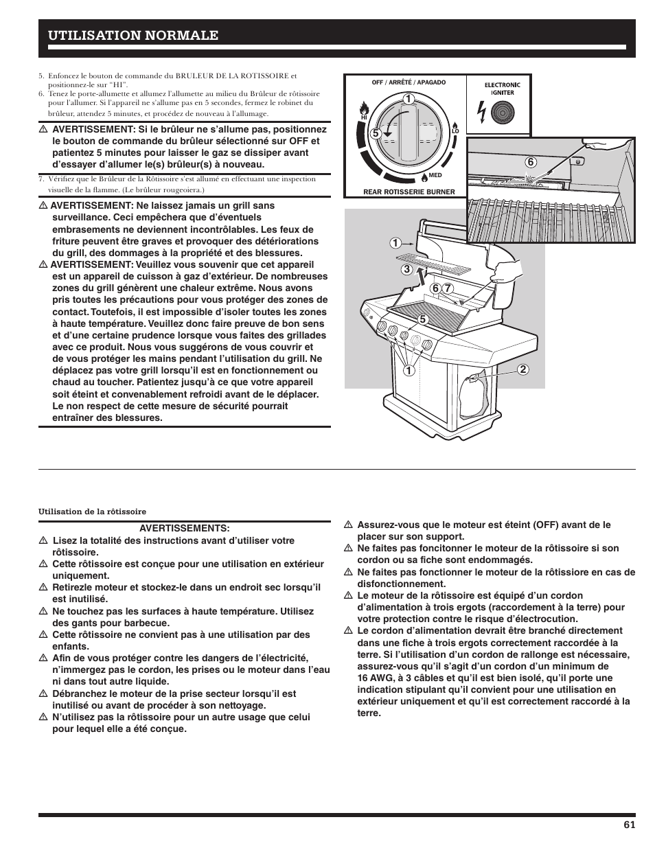 Utilisation normale | Ducane 4400 User Manual | Page 61 / 72