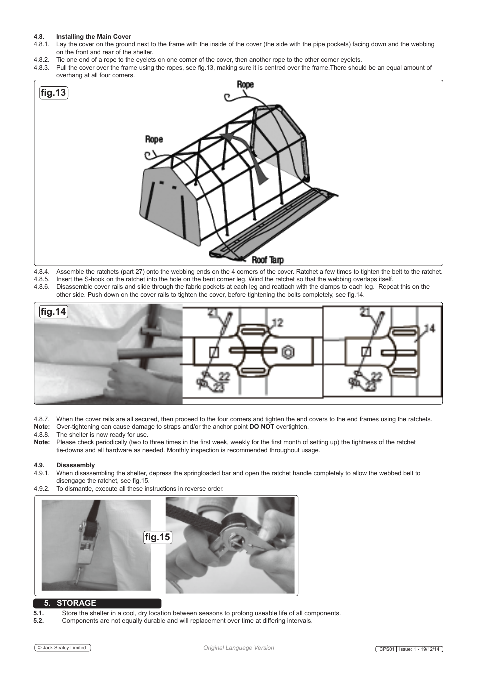 Storage | Sealey CPS01 User Manual | Page 7 / 8