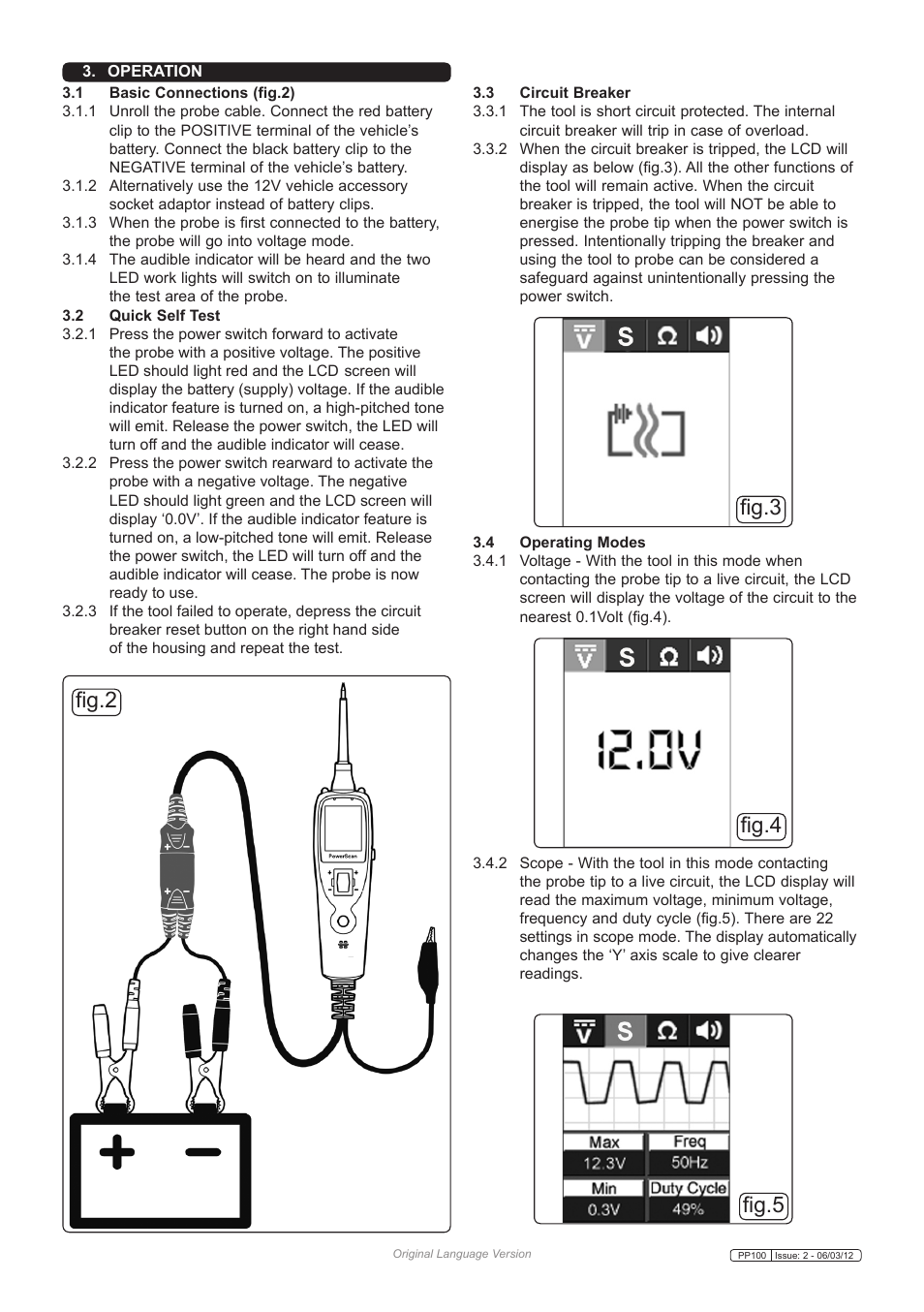 Fig.2 fig.3 fig.4, Fig.5 | Sealey PP100 User Manual | Page 2 / 6