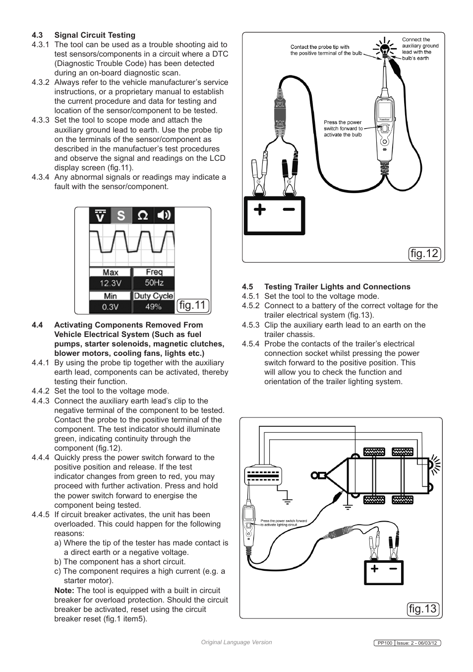 Fig.11, Fig.12, Fig.13 | Sealey PP100 User Manual | Page 4 / 6