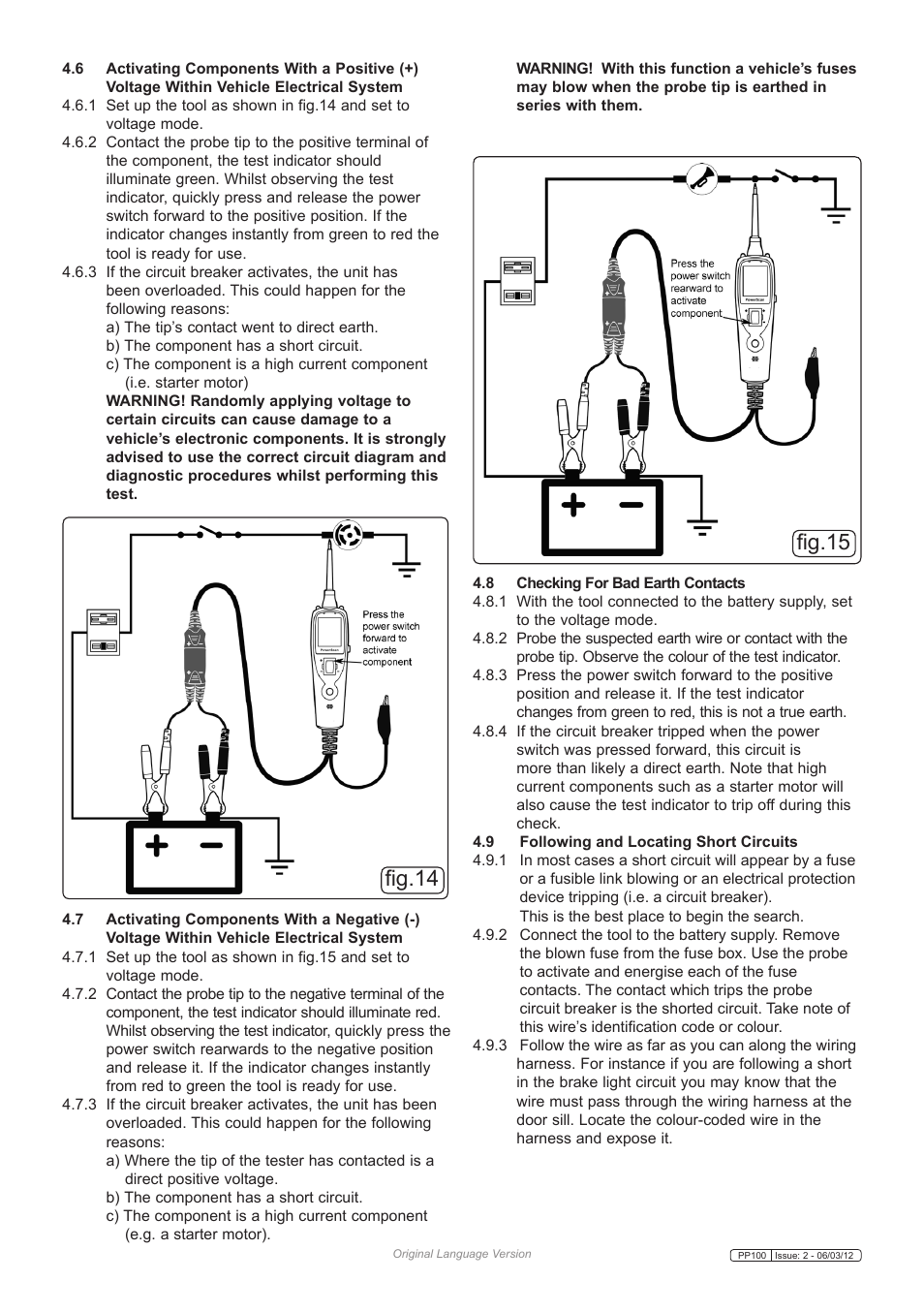 Fig.14, Fig.15 | Sealey PP100 User Manual | Page 5 / 6