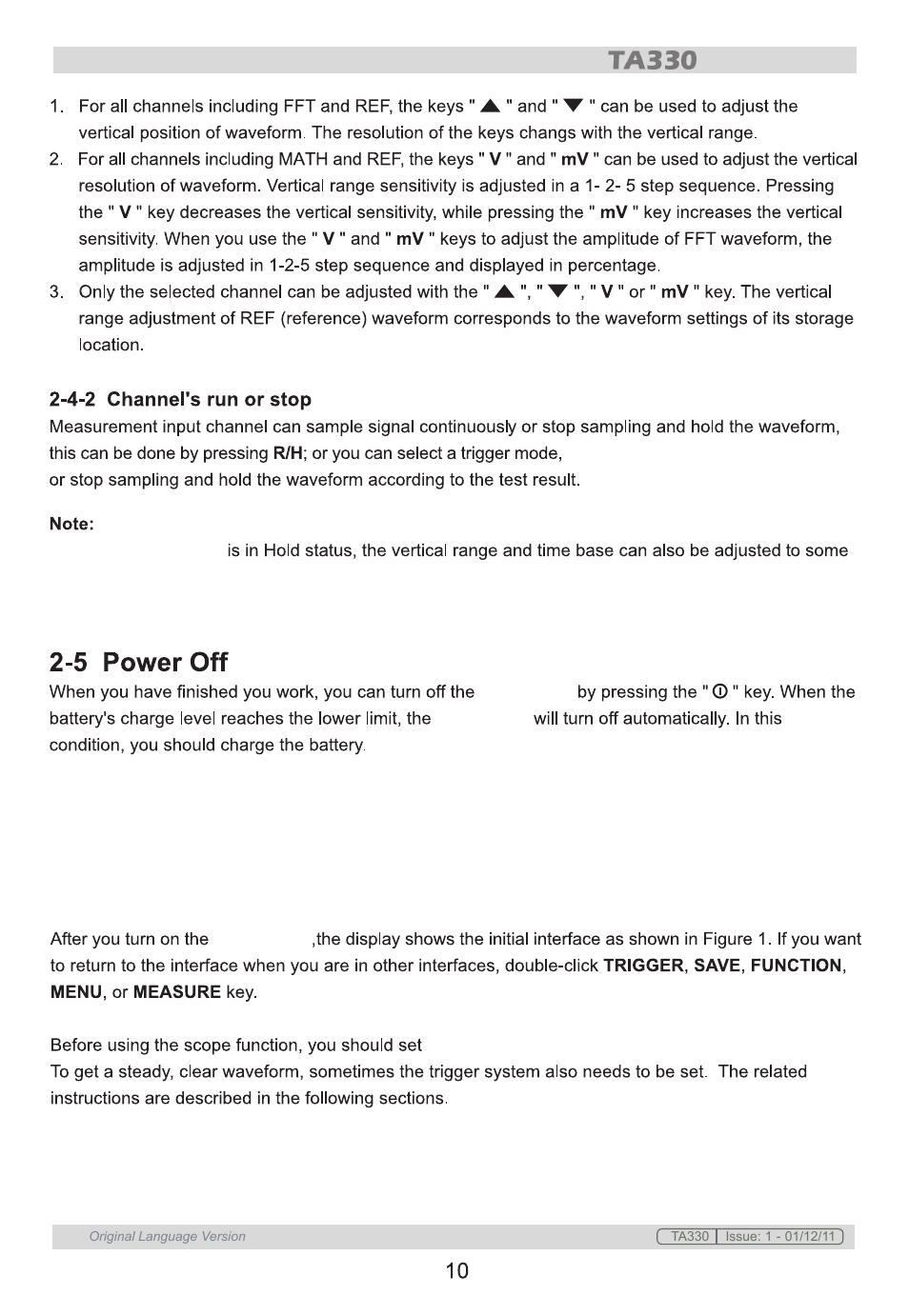 Chapter 3 oscilloscope | Sealey TA330 User Manual | Page 10 / 38