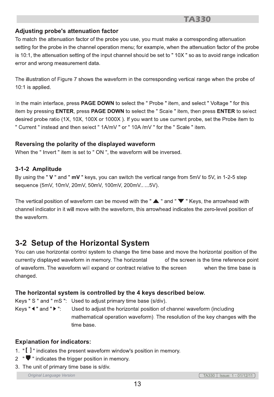 Sealey TA330 User Manual | Page 13 / 38