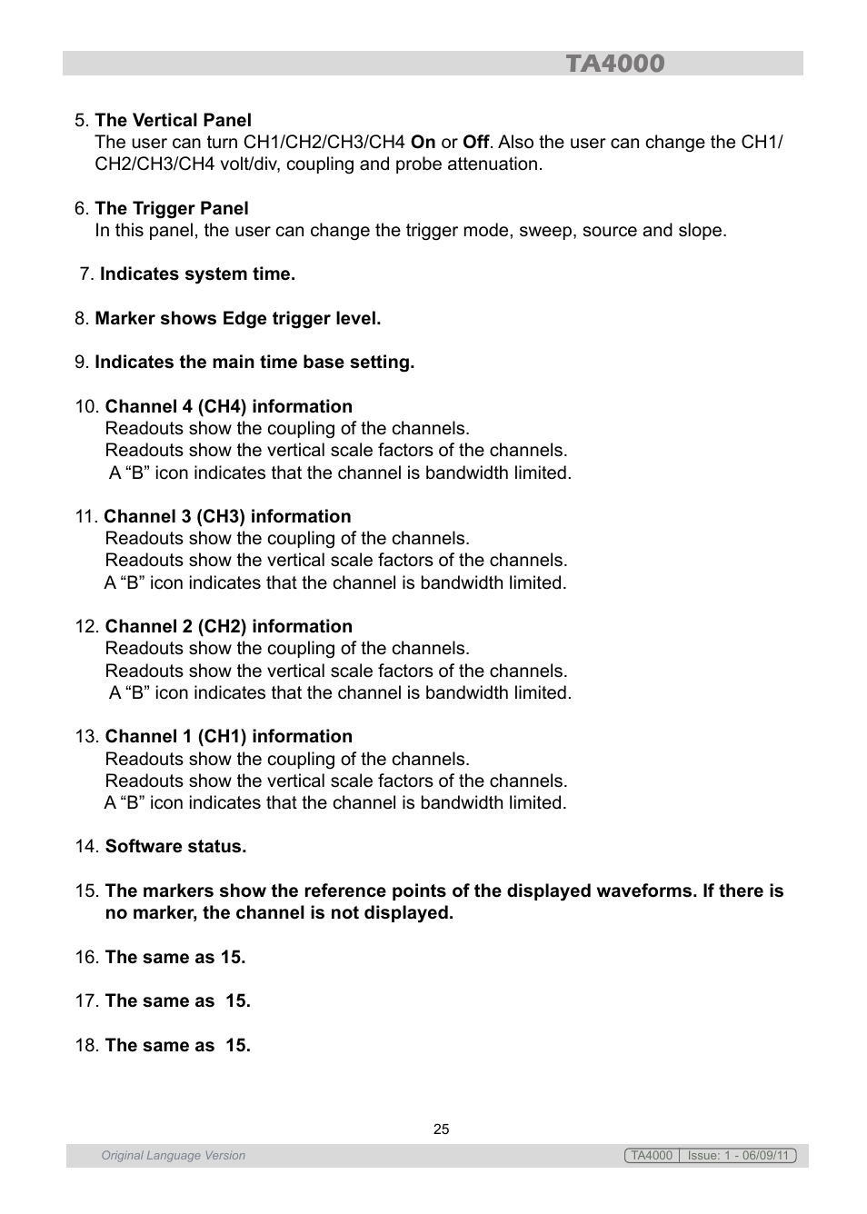 Sealey TA4000 User Manual | Page 25 / 102