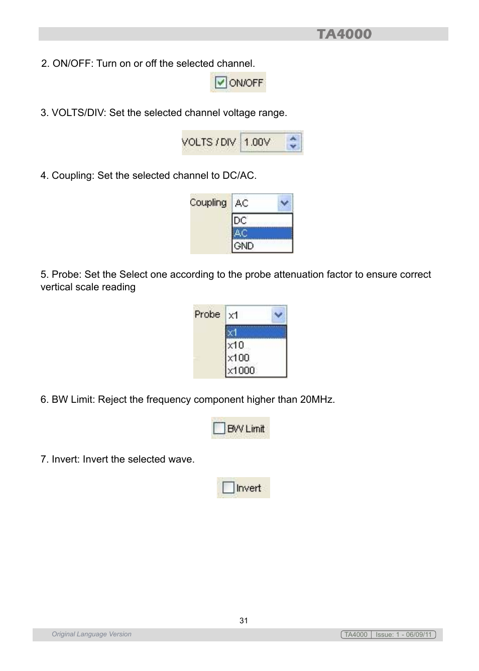 Sealey TA4000 User Manual | Page 31 / 102
