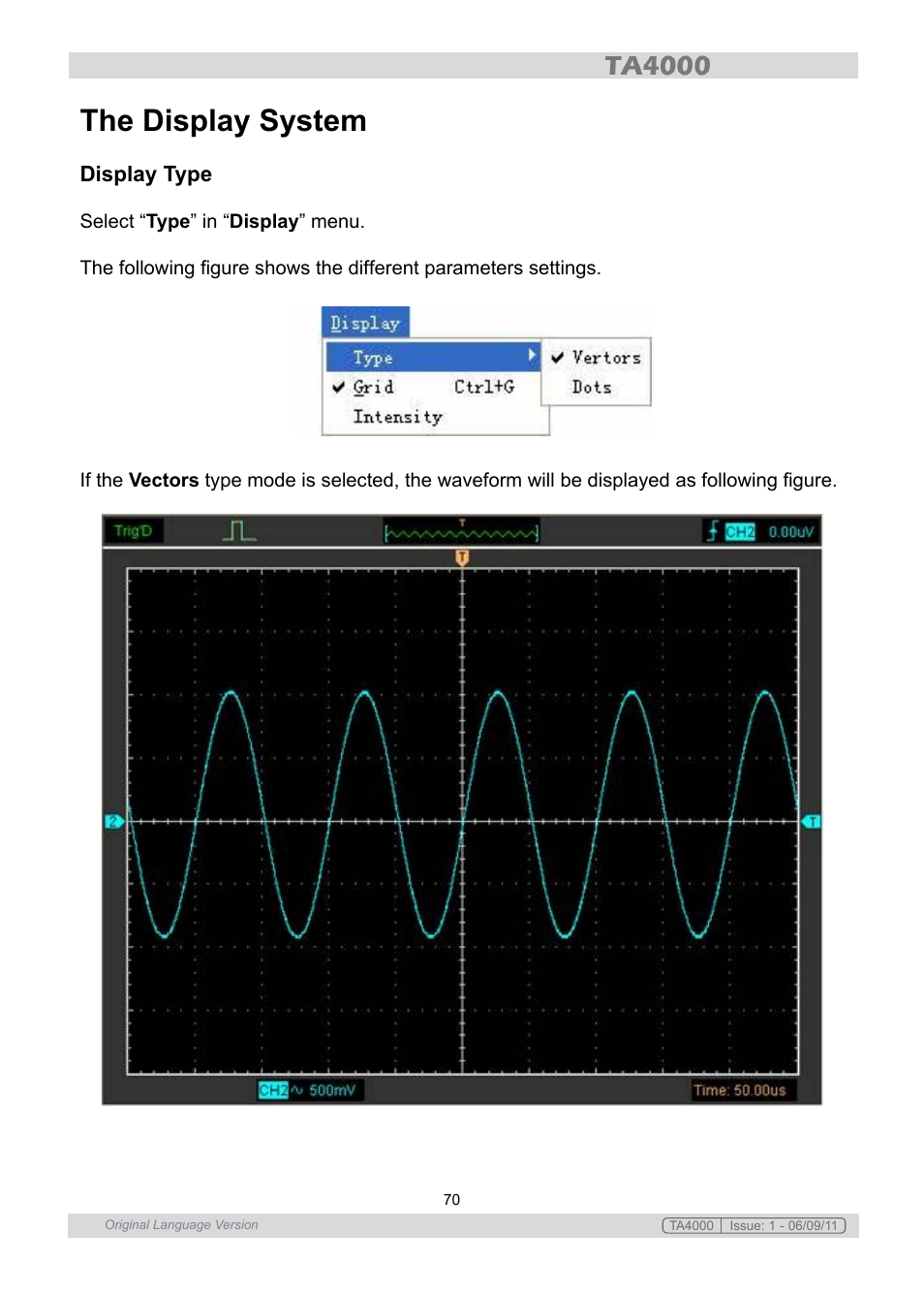 The display system | Sealey TA4000 User Manual | Page 70 / 102