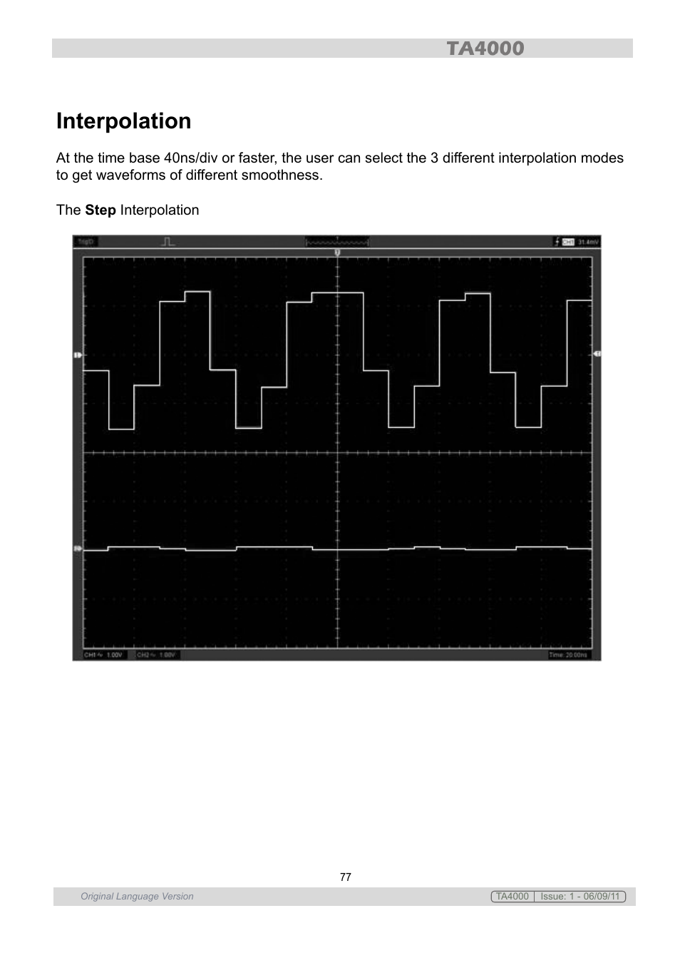 Interpolation | Sealey TA4000 User Manual | Page 77 / 102