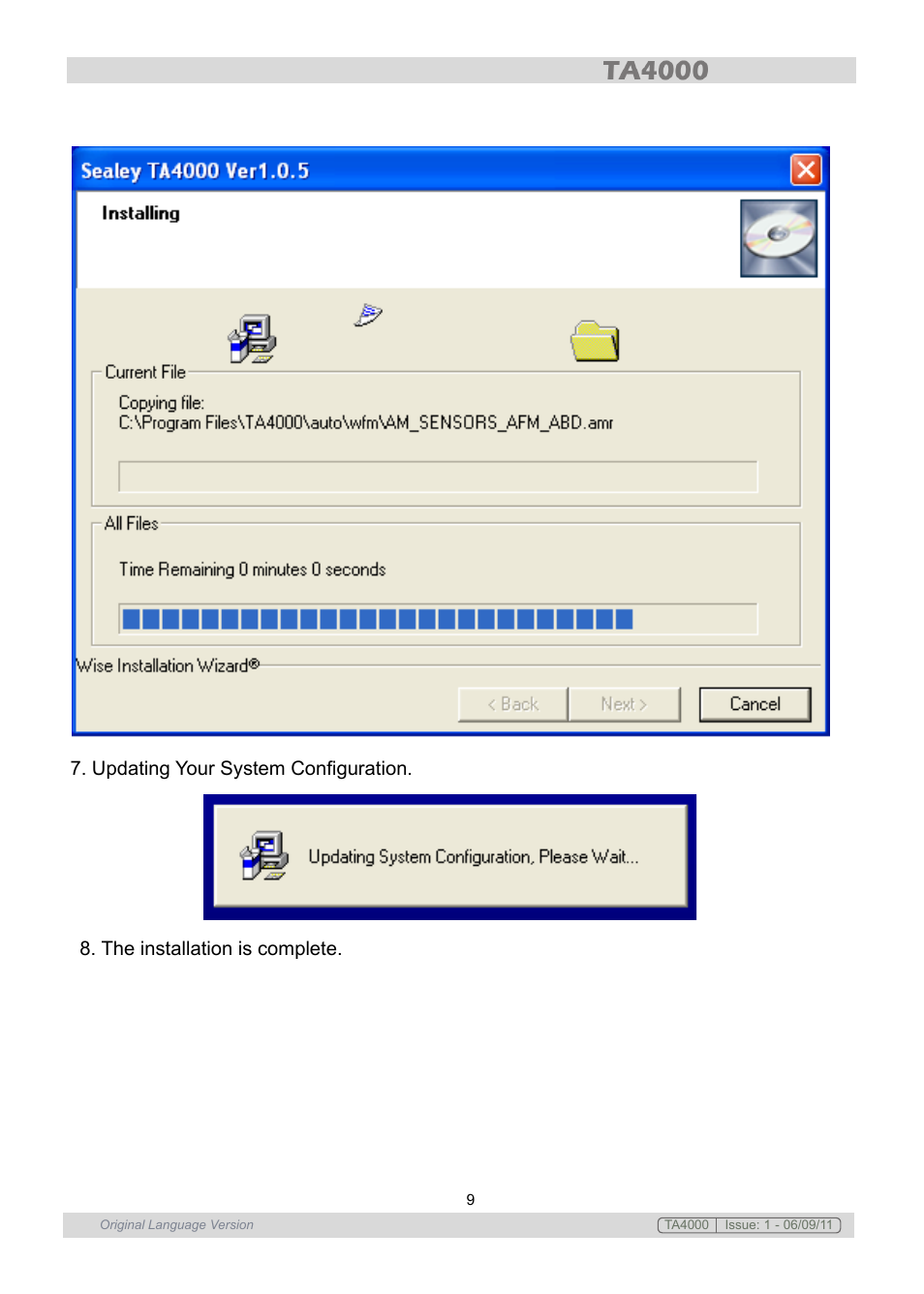 Sealey TA4000 User Manual | Page 9 / 102