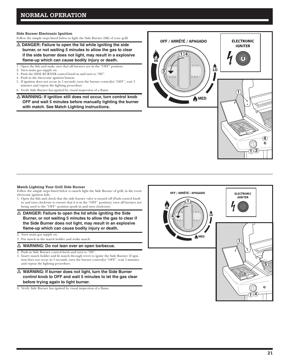 Normal operation | Ducane Affinity LP 3400 User Manual | Page 21 / 72