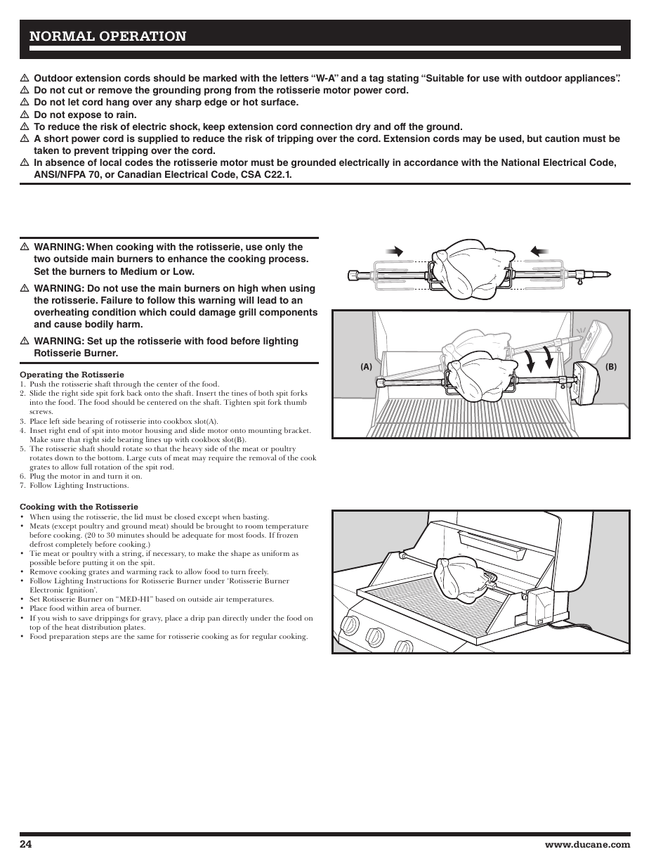 Normal operation | Ducane Affinity LP 3400 User Manual | Page 24 / 72