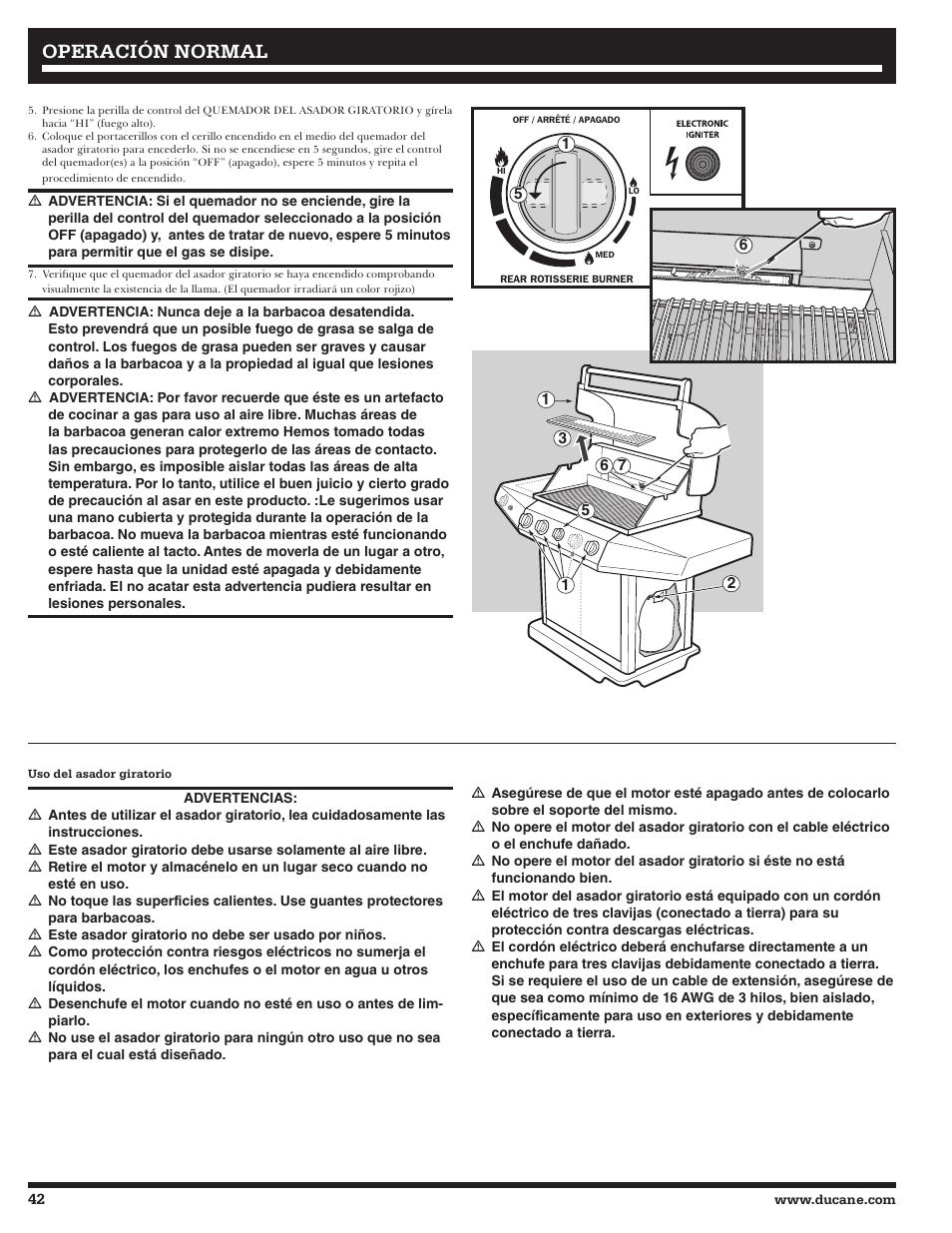 Operación normal | Ducane Affinity LP 3400 User Manual | Page 42 / 72