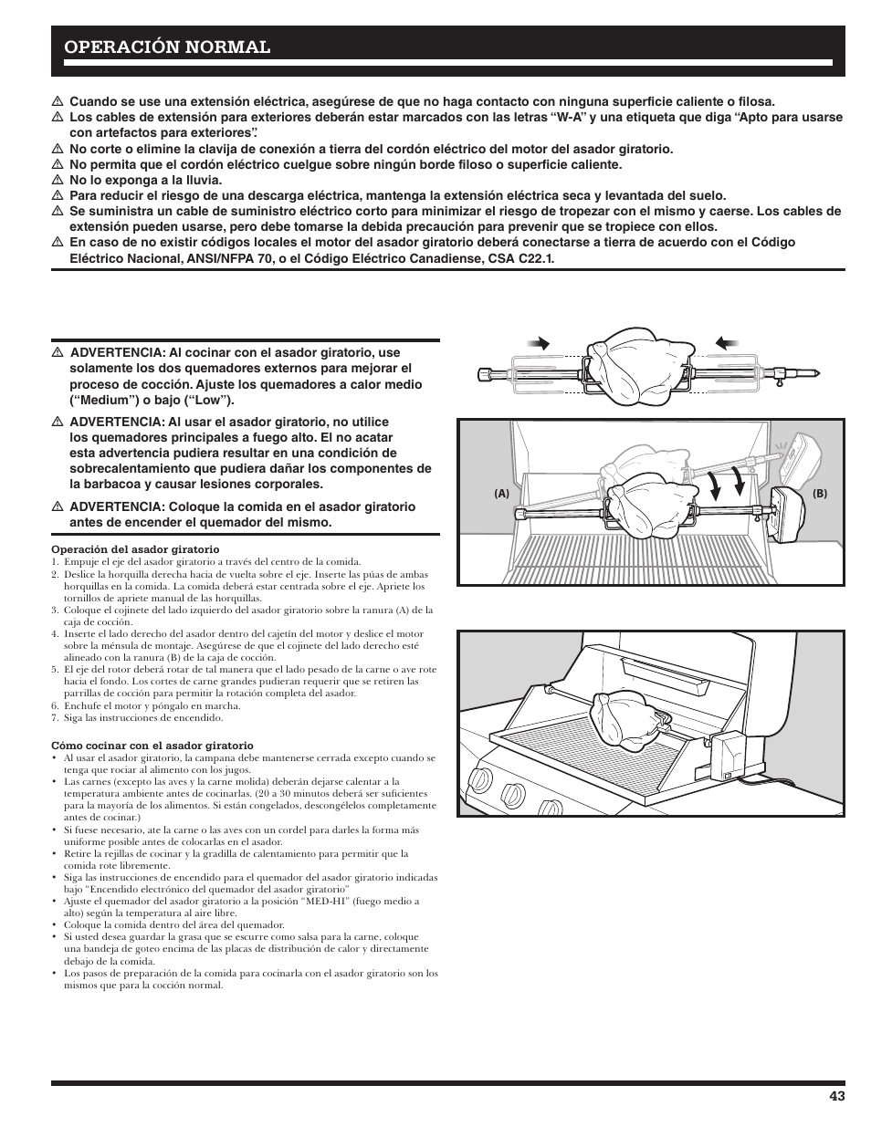 Operación normal | Ducane Affinity LP 3400 User Manual | Page 43 / 72