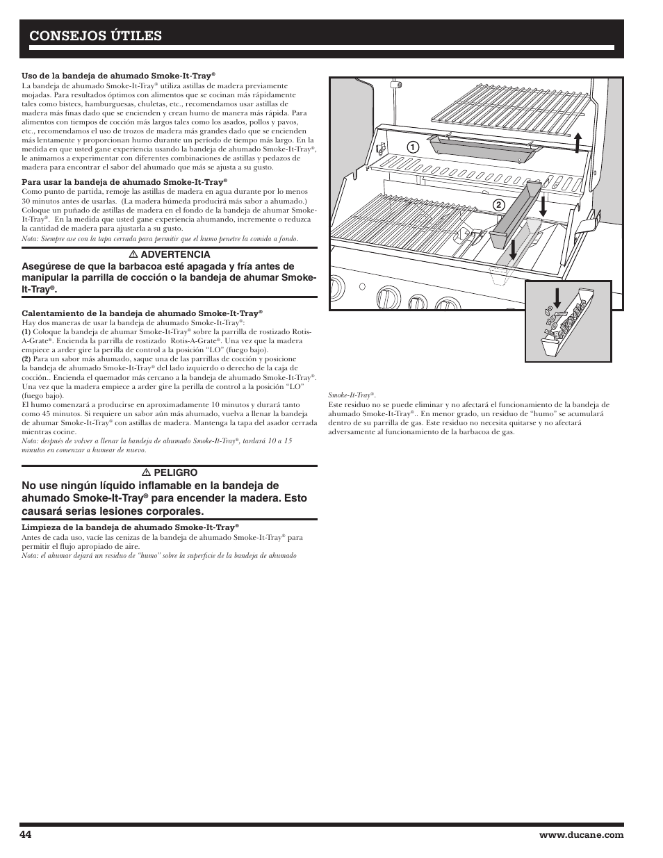 Consejos útiles, Ƽ peligro | Ducane Affinity LP 3400 User Manual | Page 44 / 72