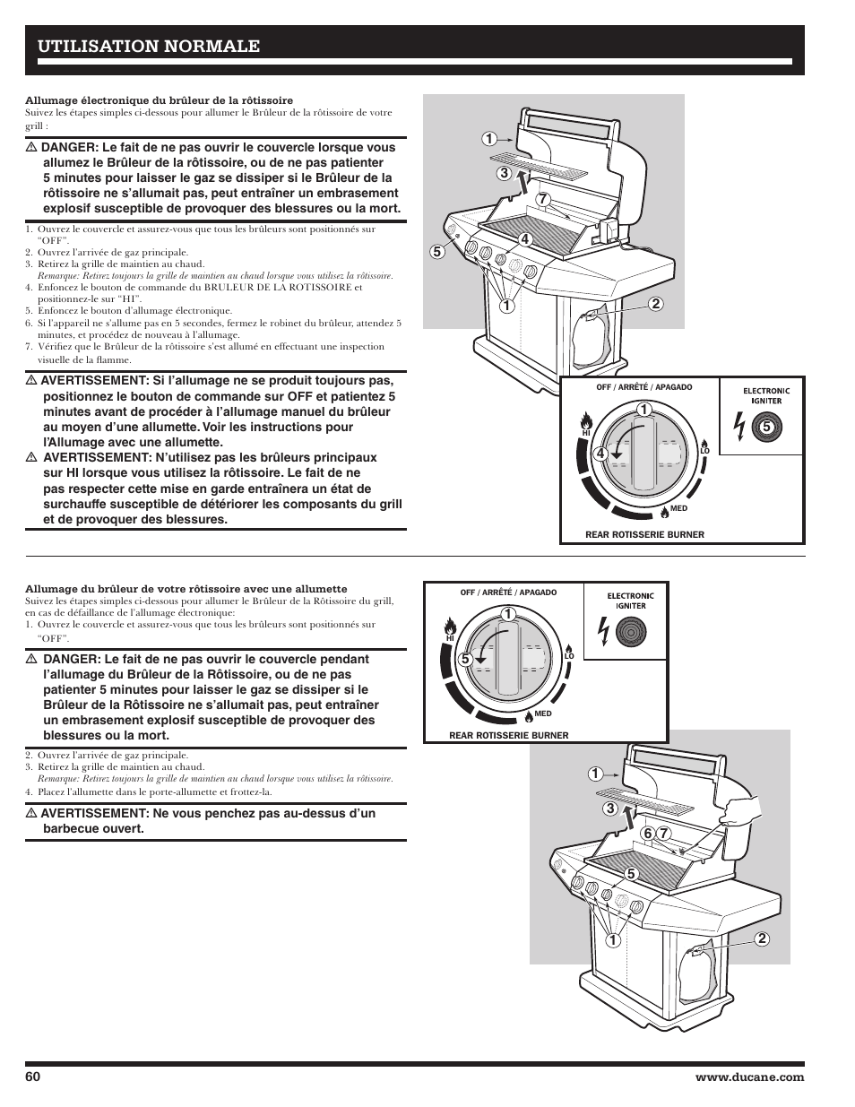 Utilisation normale | Ducane Affinity LP 3400 User Manual | Page 60 / 72