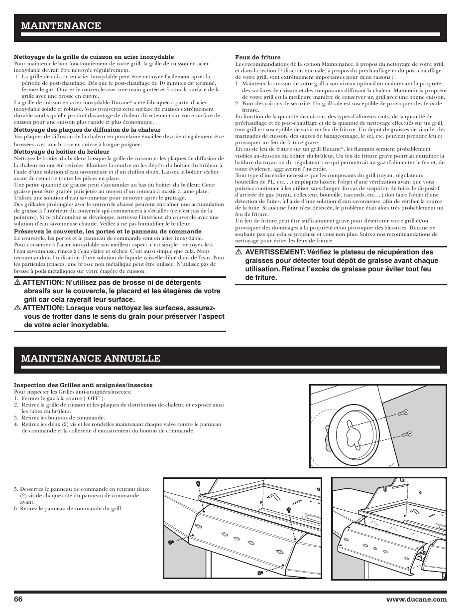 Maintenance | Ducane Affinity LP 3400 User Manual | Page 66 / 72