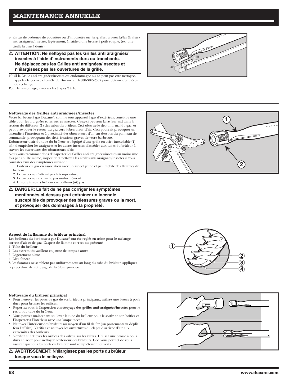 Maintenance annuelle | Ducane Affinity LP 3400 User Manual | Page 68 / 72