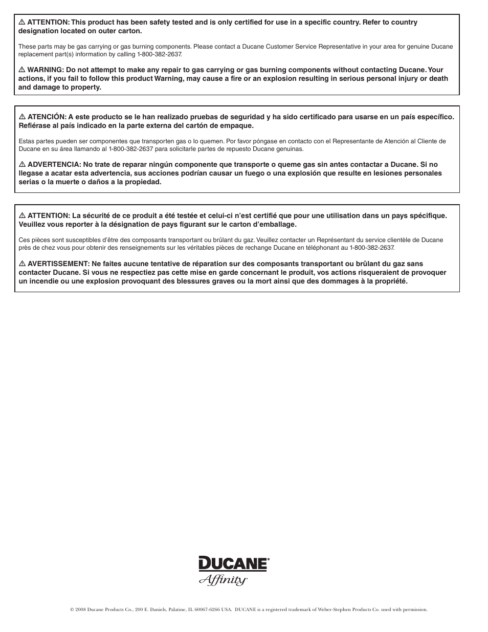 Ducane Affinity LP 3400 User Manual | Page 70 / 72