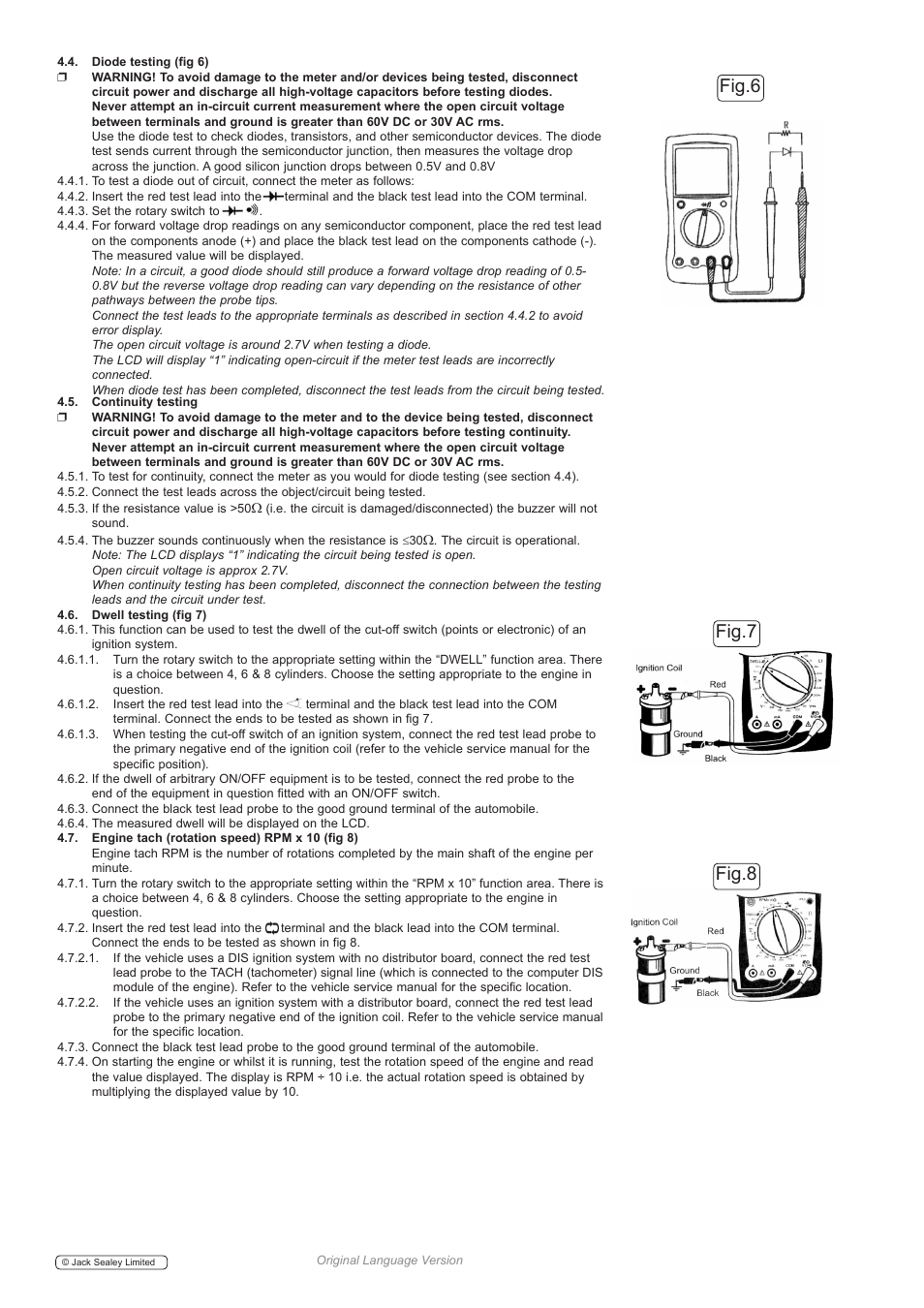 Fig.6 fig.7 fig.8 | Sealey TA200 User Manual | Page 4 / 6