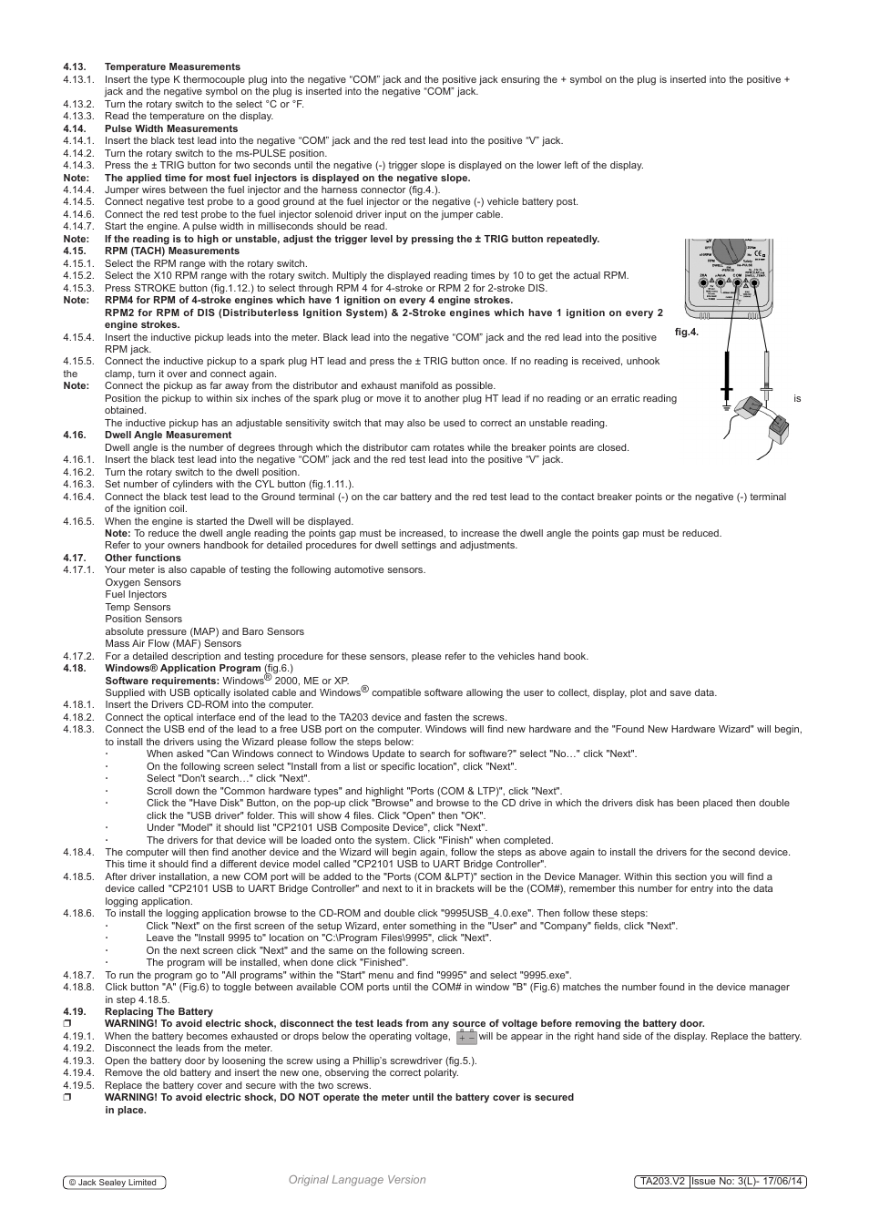 Sealey TA203 User Manual | Page 4 / 6