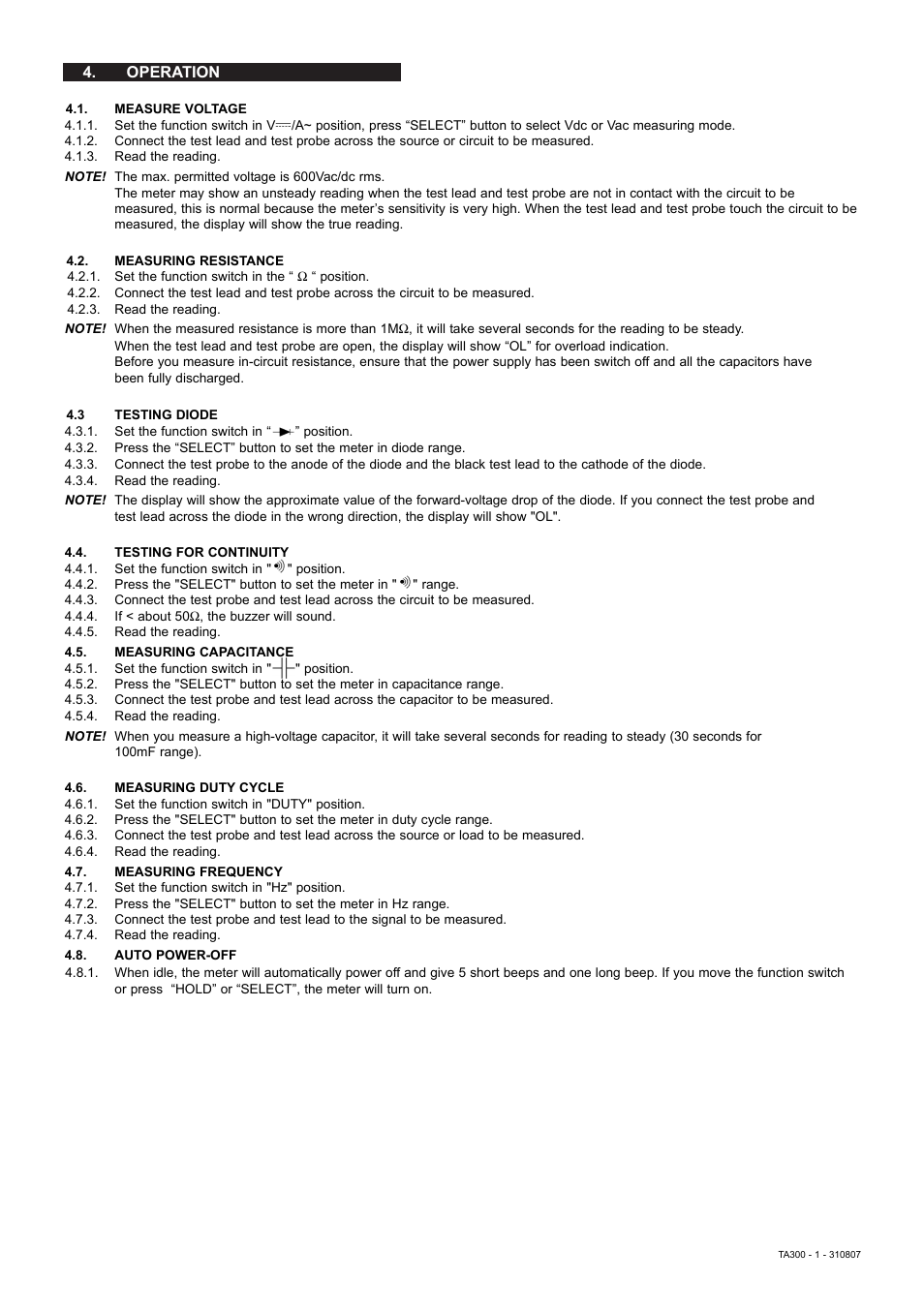 Sealey TA300 User Manual | Page 3 / 4