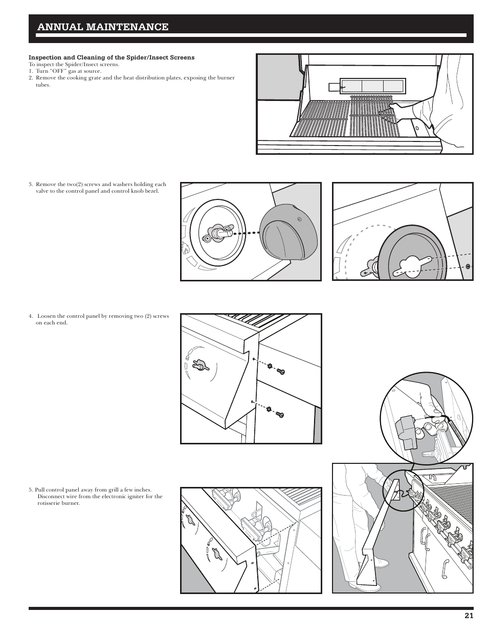 Annual maintenance | Ducane Gass Grill 20529916 User Manual | Page 21 / 60