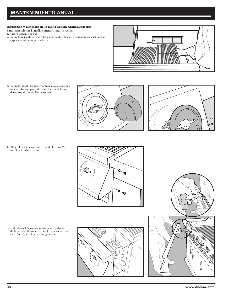 Mantenimiento anual | Ducane Gass Grill 20529916 User Manual | Page 38 / 60