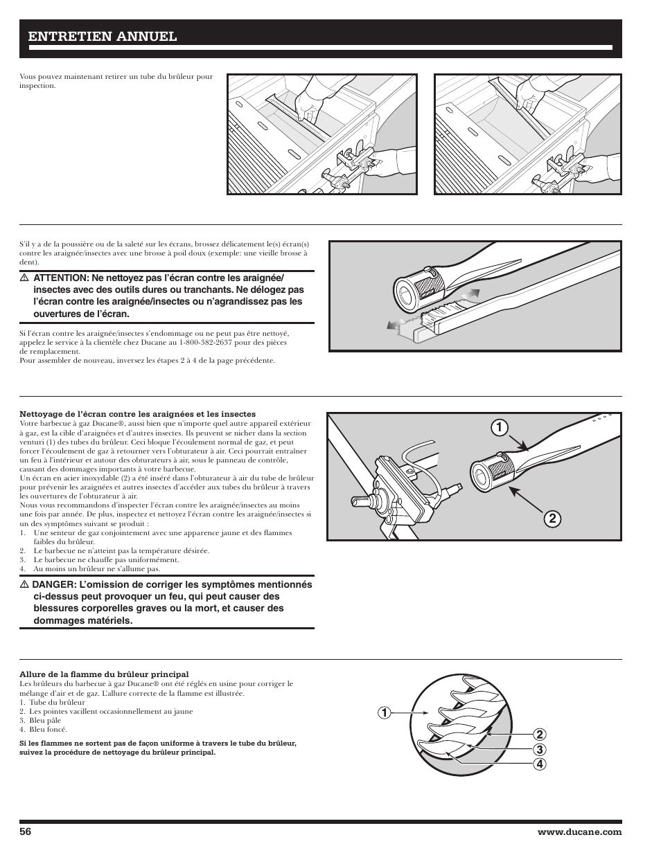 Entretien annuel | Ducane Gass Grill 20529916 User Manual | Page 56 / 60