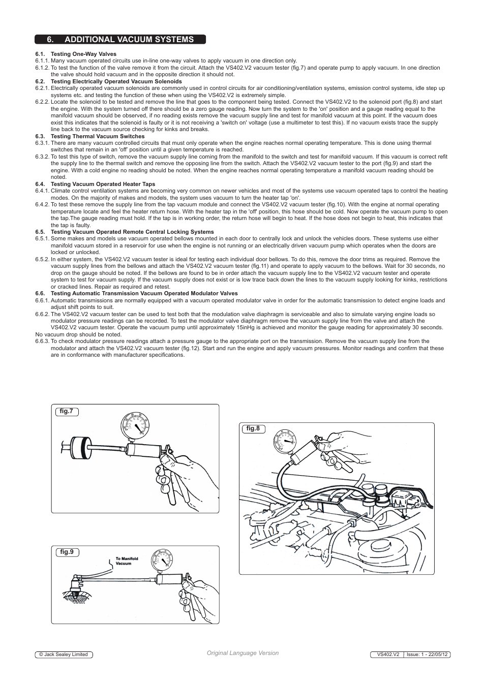 Additional vacuum systems | Sealey VS402 User Manual | Page 4 / 6