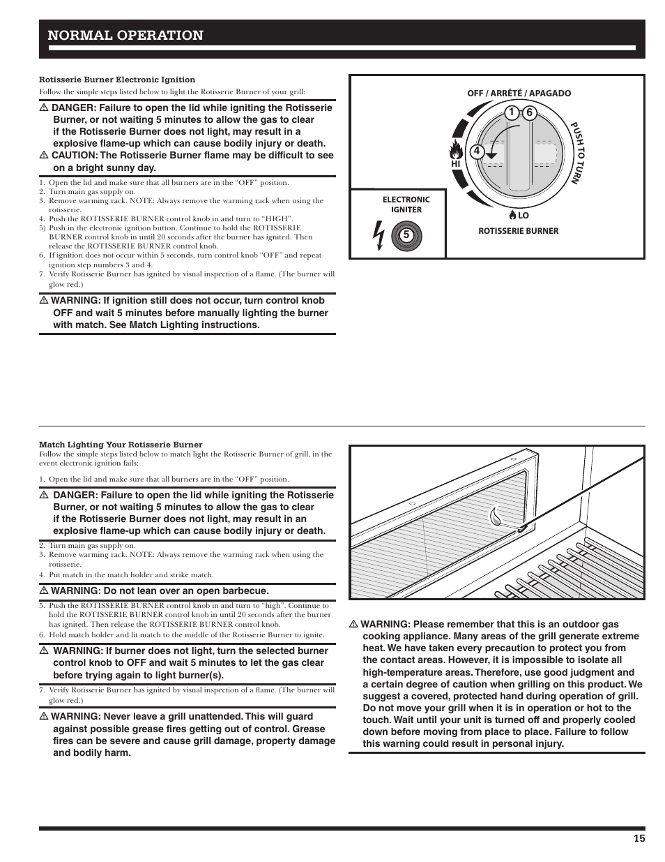 Normal operation | Ducane 20529917 User Manual | Page 15 / 56