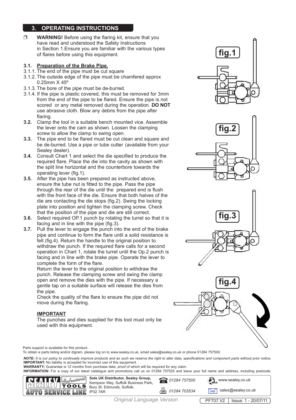 Fig.2 fig.4 fig.3 fig.1 | Sealey PFT07 User Manual | Page 2 / 3