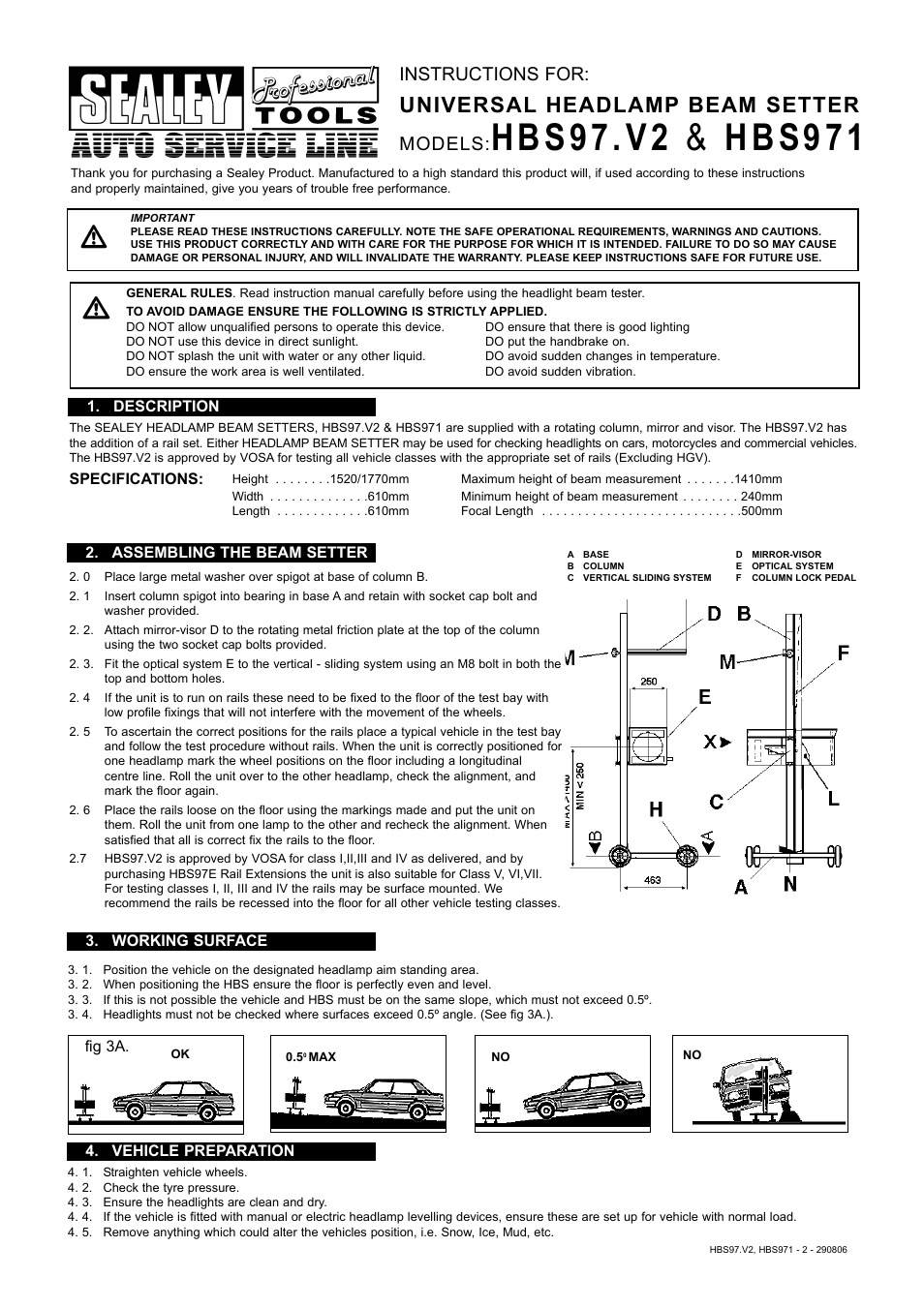 Sealey HBS97 User Manual | 4 pages