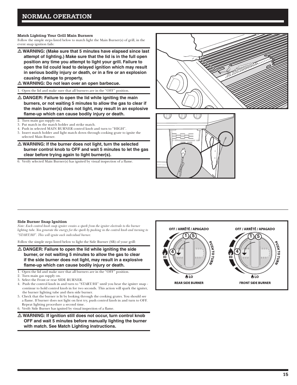 Normal operation | Ducane 2020806 User Manual | Page 15 / 64