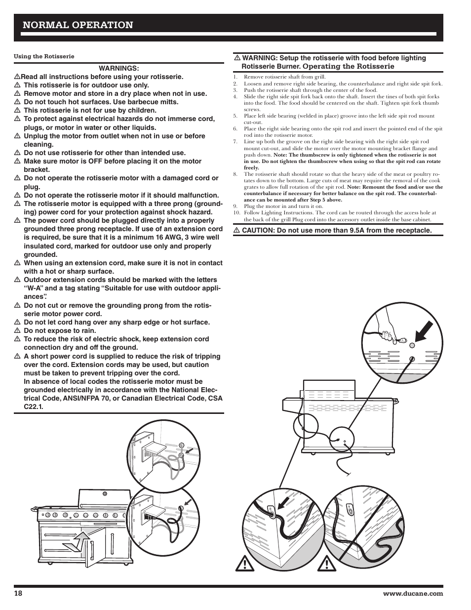 Normal operation | Ducane 2020806 User Manual | Page 18 / 64