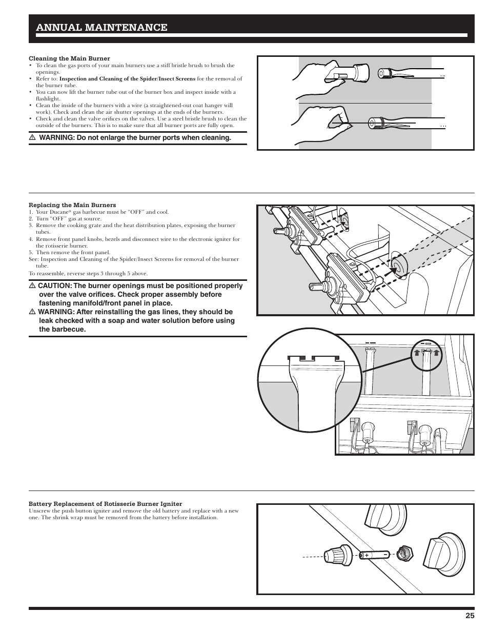 Annual maintenance | Ducane 2020806 User Manual | Page 25 / 64