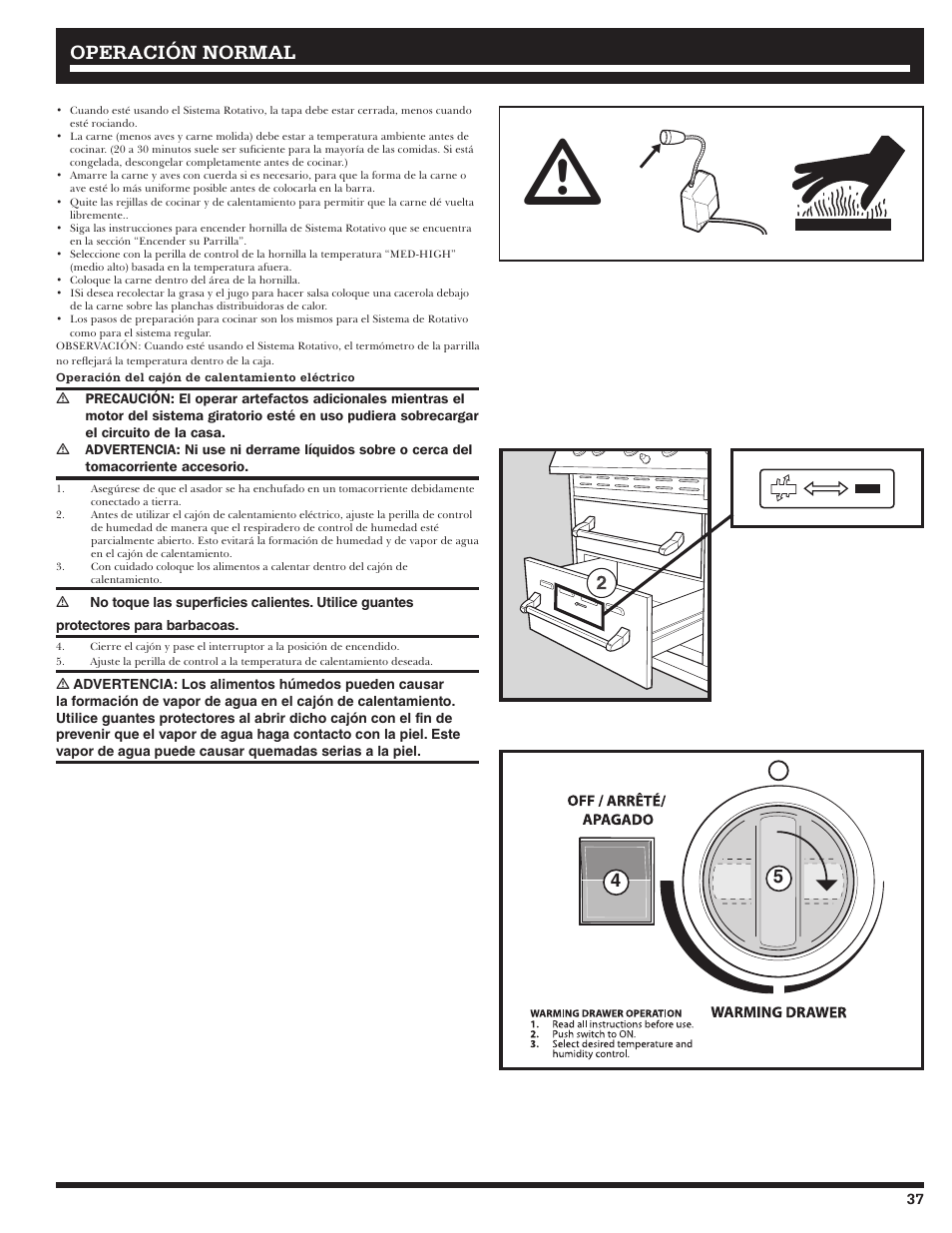 Operación normal | Ducane 2020806 User Manual | Page 37 / 64