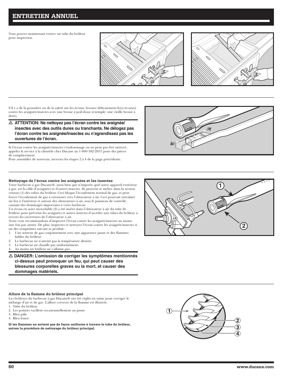 Entretien annuel | Ducane 2020806 User Manual | Page 60 / 64