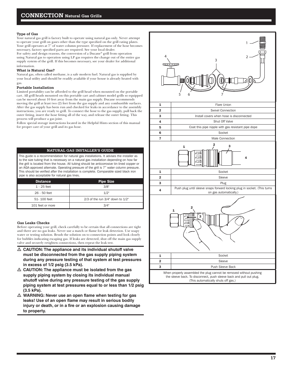 Connection | Ducane Natural 27010357 User Manual | Page 17 / 64