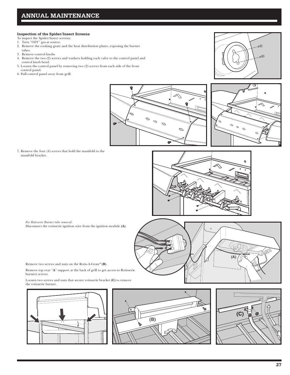 Annual maintenance | Ducane Natural 27010357 User Manual | Page 27 / 64