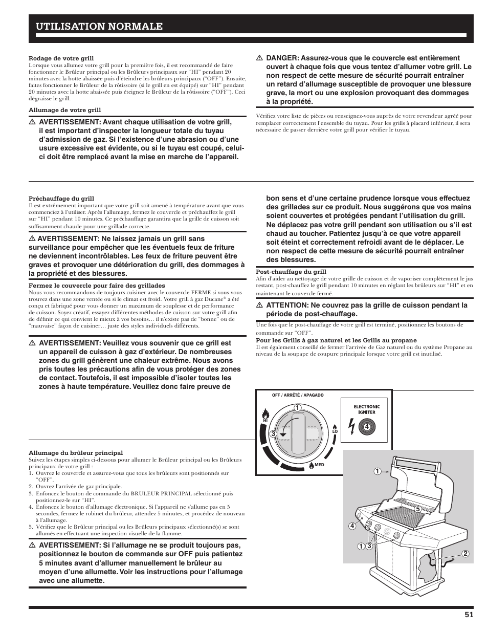 Utilisation normale | Ducane Natural 27010357 User Manual | Page 51 / 64