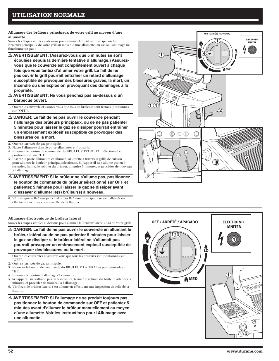 Utilisation normale | Ducane Natural 27010357 User Manual | Page 52 / 64