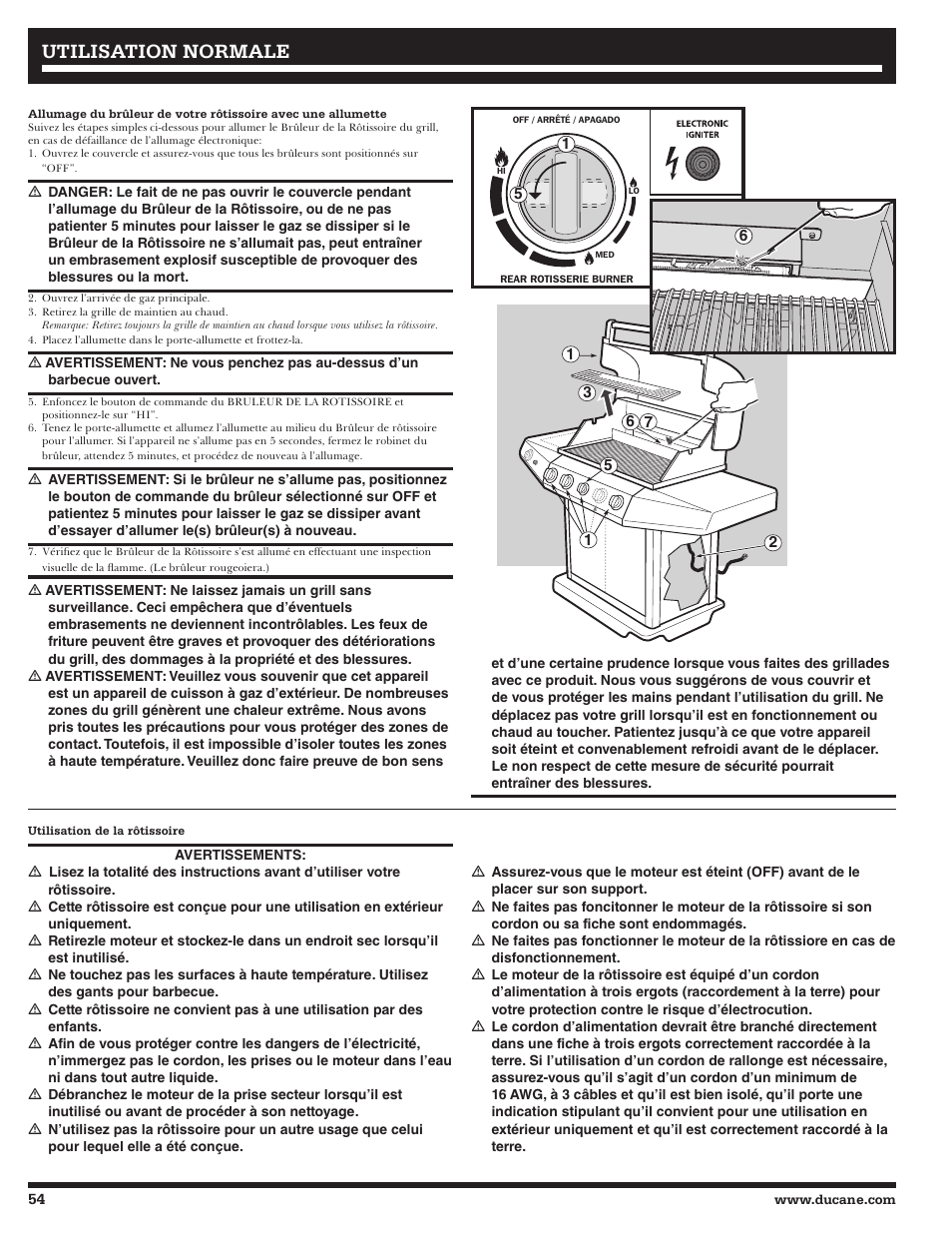 Utilisation normale | Ducane Natural 27010357 User Manual | Page 54 / 64