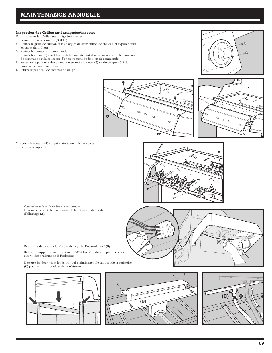 Maintenance annuelle | Ducane Natural 27010357 User Manual | Page 59 / 64