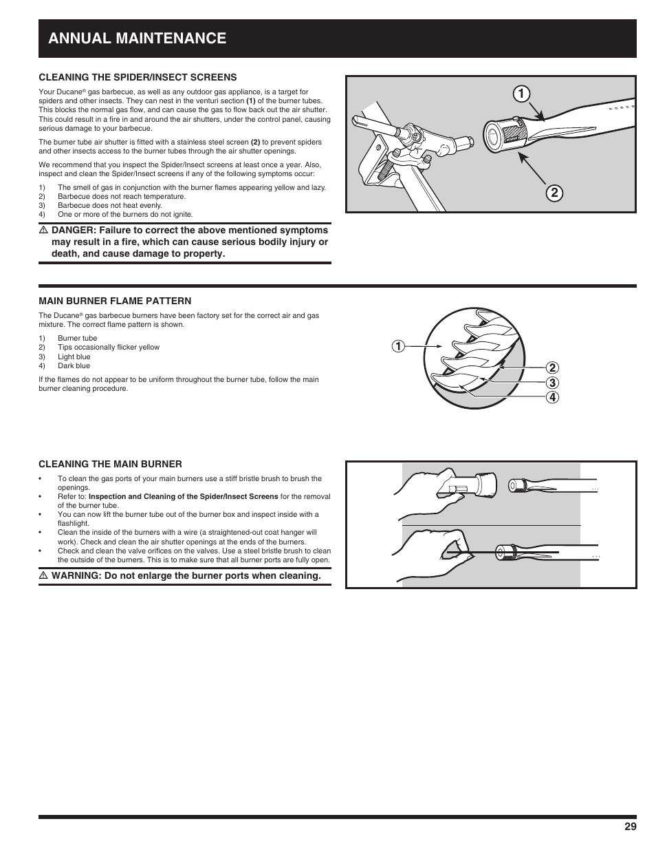 Annual maintenance | Ducane 3100 User Manual | Page 29 / 60